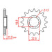 Sprocket Kit Suzuki DRZ125 / Kawasaki KLX125 Big Wheel - 428H 14/57