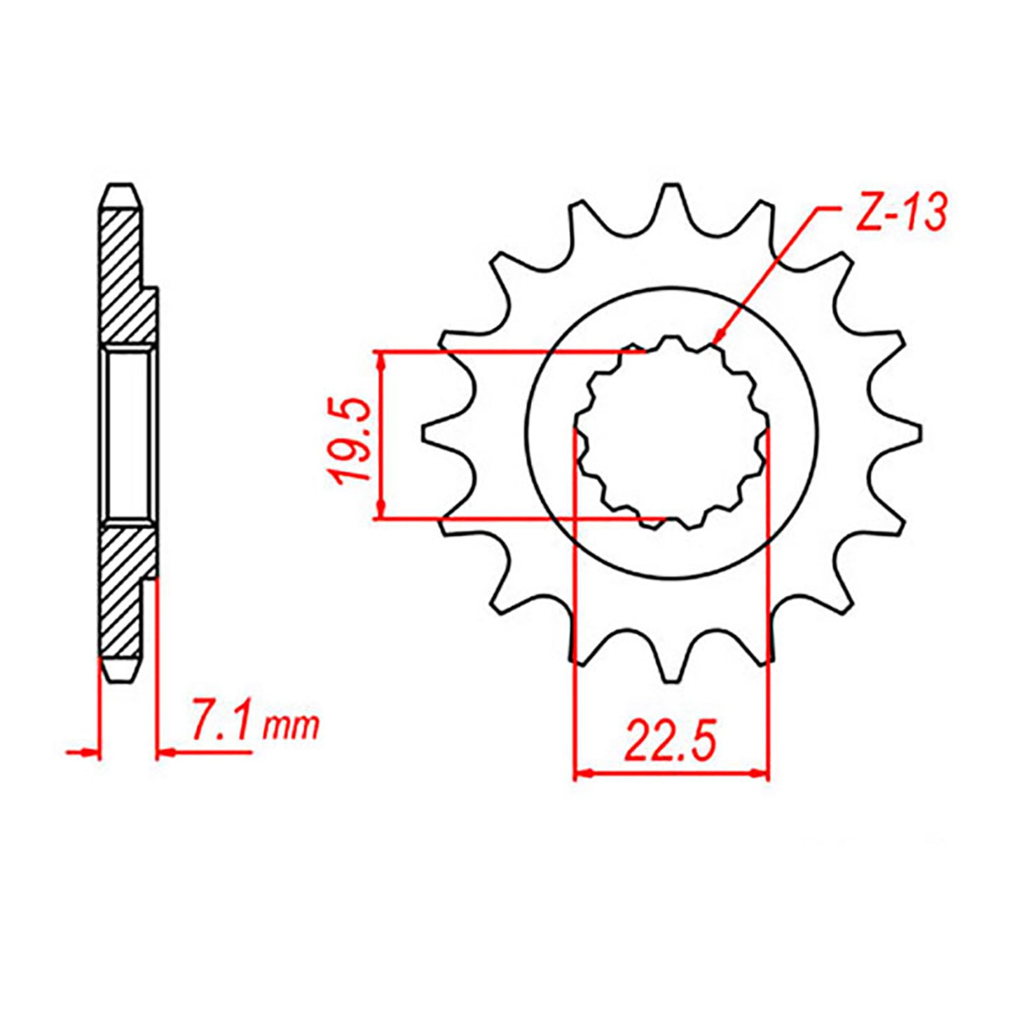 Sprocket Kit Suzuki DR250 '82-87 Farm (434) - 520XRE 12/48