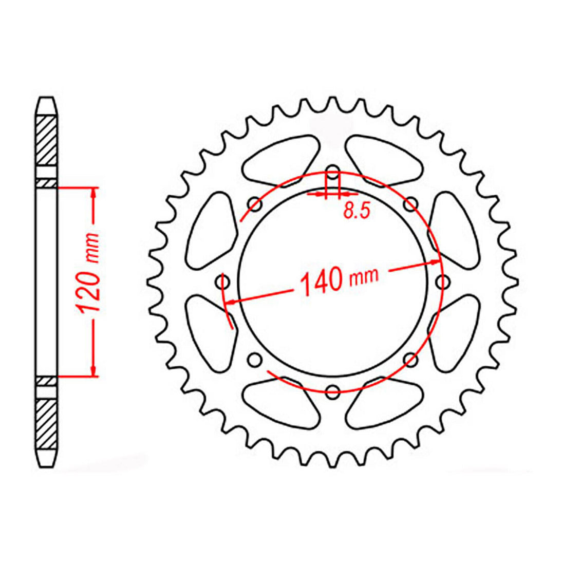 Sprocket Kit Kawasaki KLR650 '22-'24 X-Ring - Gold 15/43
