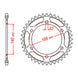 SPKT KIT BMW F800GS 08 -12 525XRE 16/42 8.5mm
