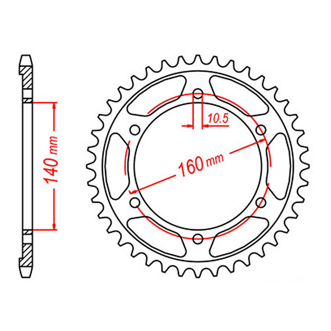 Sprocket Kit Kawasaki ZZR1100 '93-'97 Gold - GB530ZXW 17/45