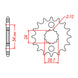 Sprocket Kit Kawasaki ZZR1100 '98 Gold - GB530ZXW 17/44