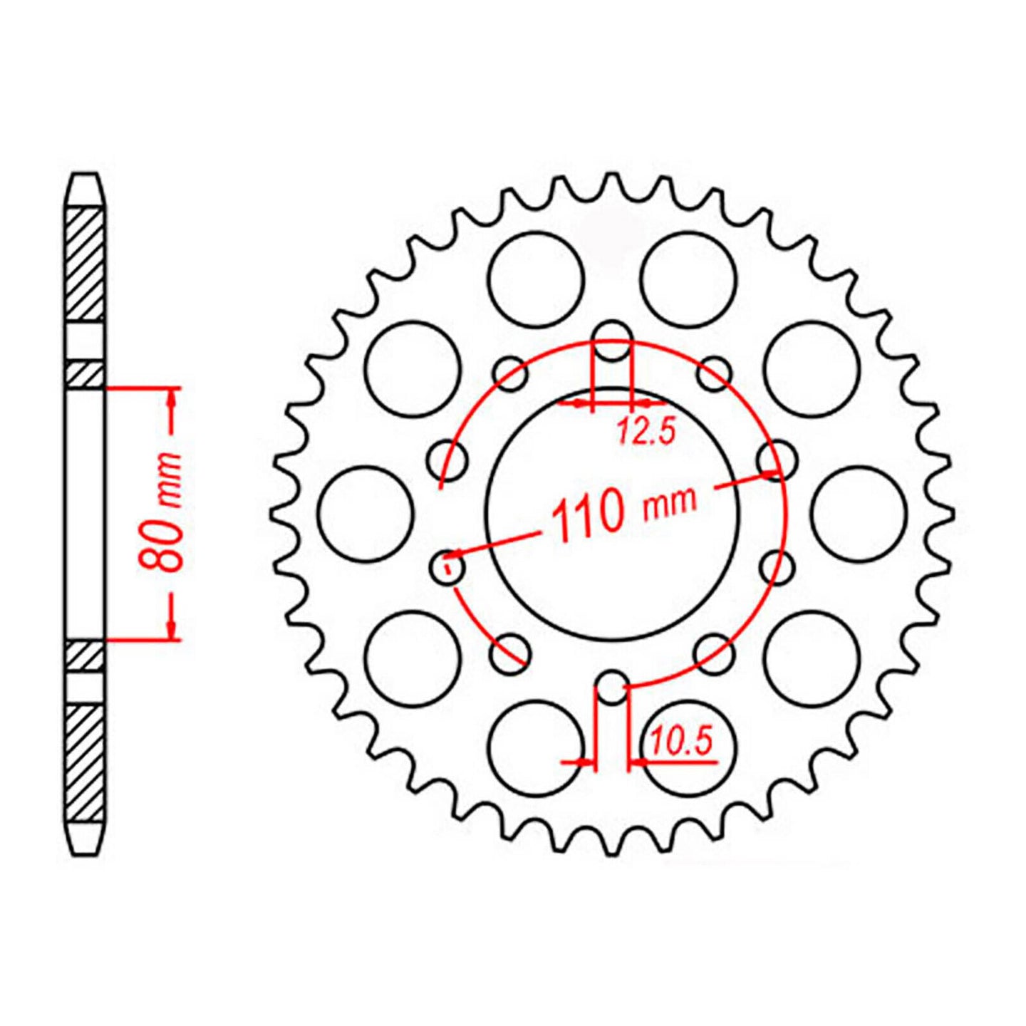 Sprocket Kit Triumph Speedmaster 800 - 525XRE 17/45