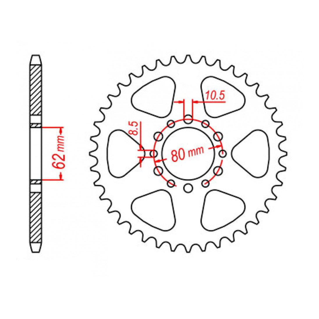 Sprocket Kit Yamaha SR250 - 520SO 16/45