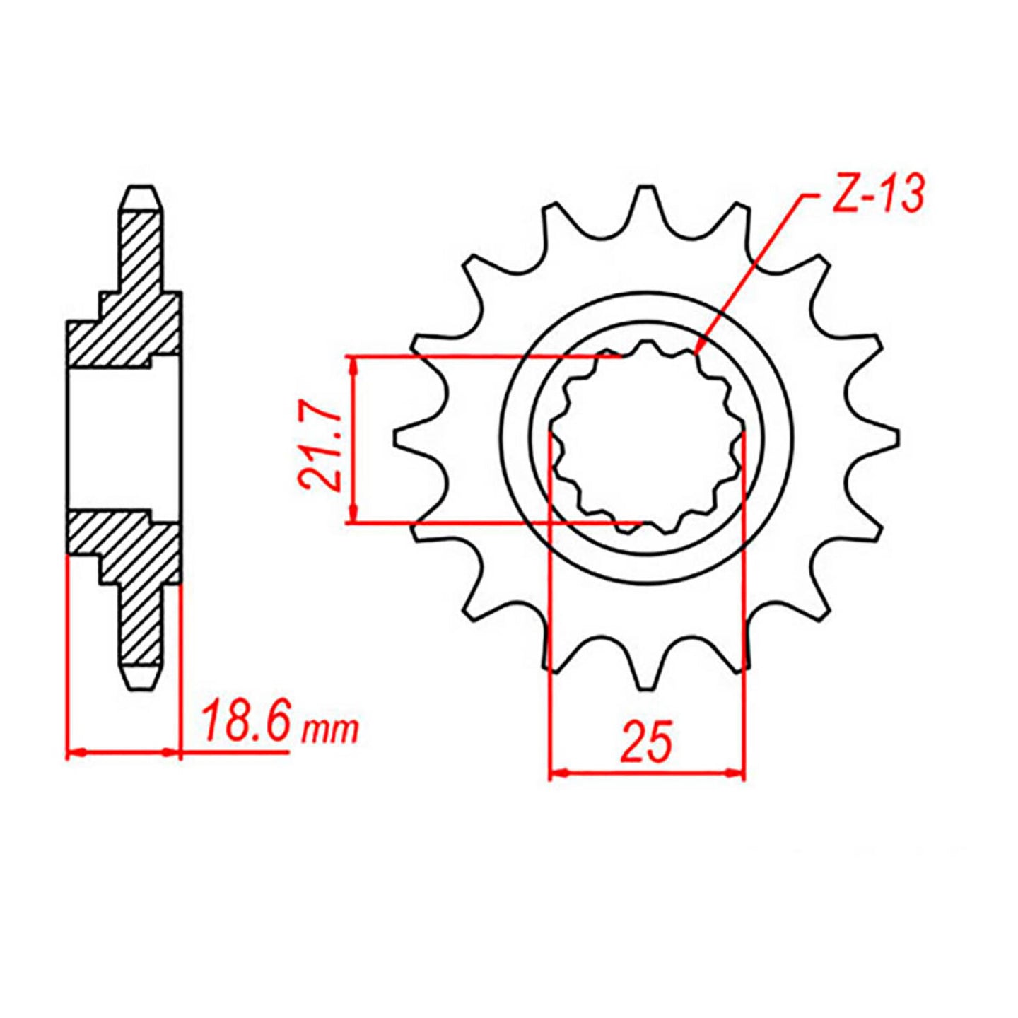 MTX 1538 Steel Front Sprocket #520