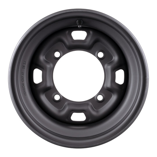 Whites ATV/UTV Steel Rim 12x7 Polaris Front & Rear 4/156 +12.7 - Black
