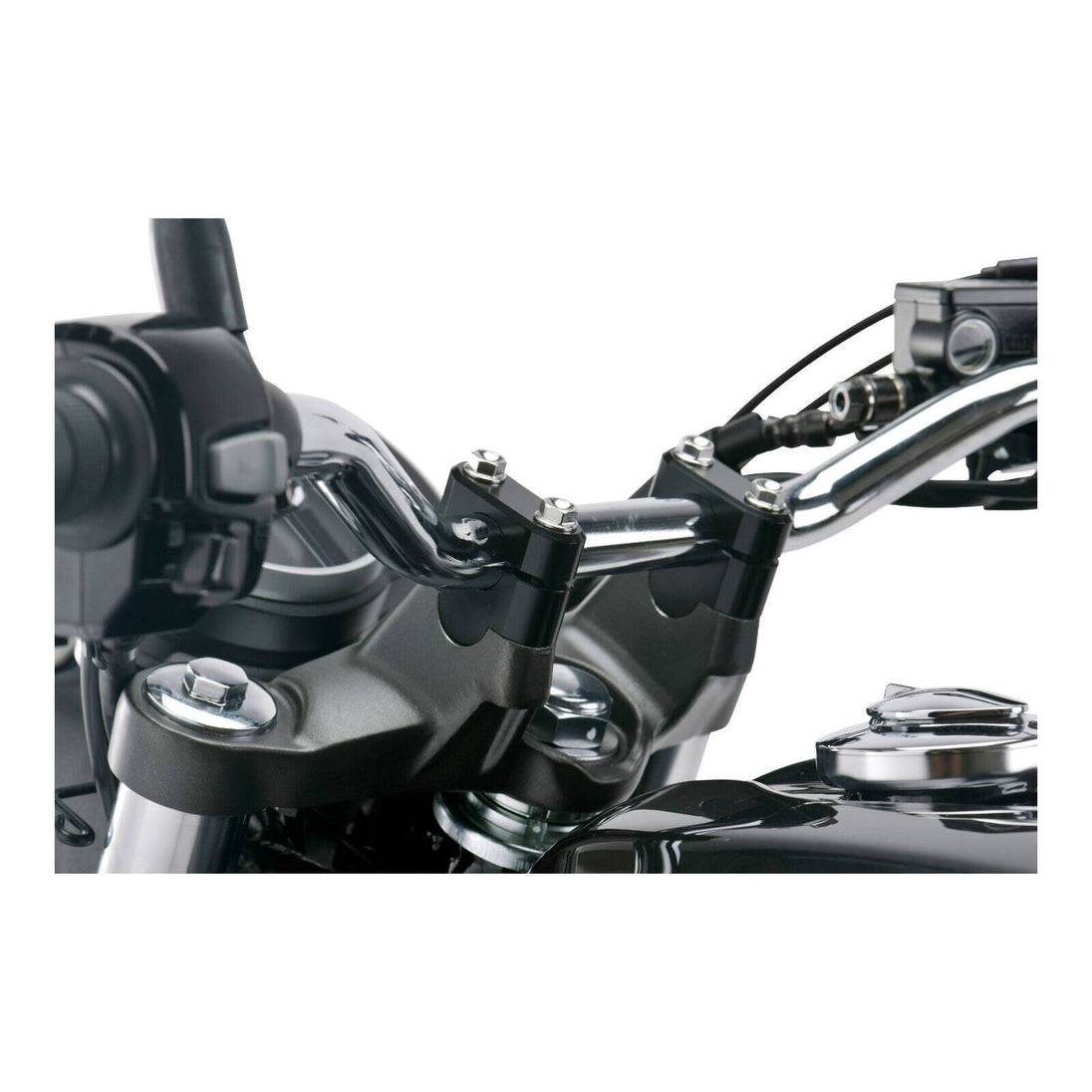 Zeta Bar Rise Kit - Height 19mm, 22.2mm Bar - Black