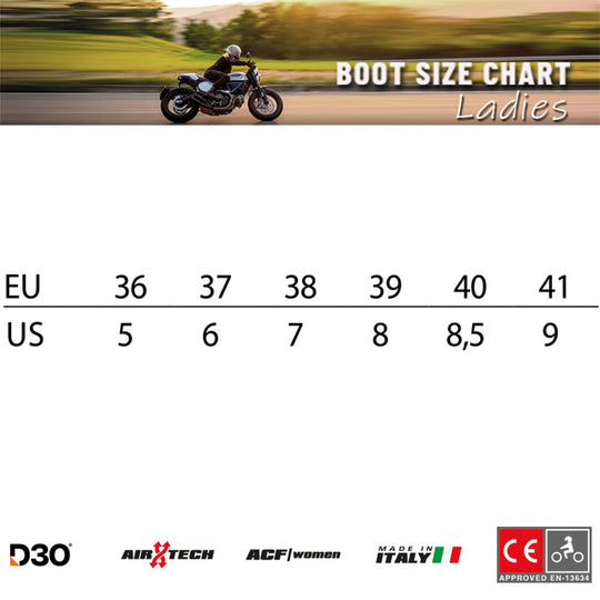 Lennox 3 Ladies Sizing