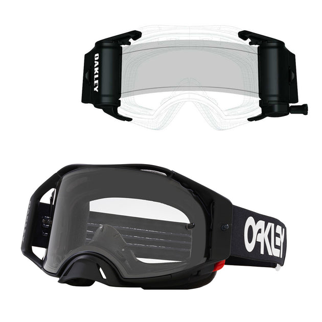 0OO7046F400-BRO-KIT Oakley Airbrake MX B1B Goggles + Oakley Airbrake BRO MX Roll-Off Accessory