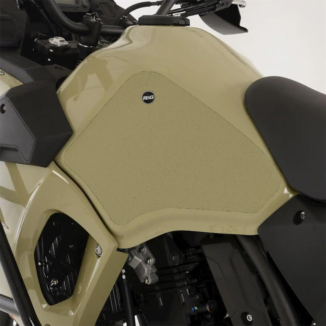 R&G Tank Traction Grips for Kawasaki KLR 650 22- Clear