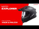 LS2 MX701 Explorer Alter Helmet - Matte Black / White (XS)